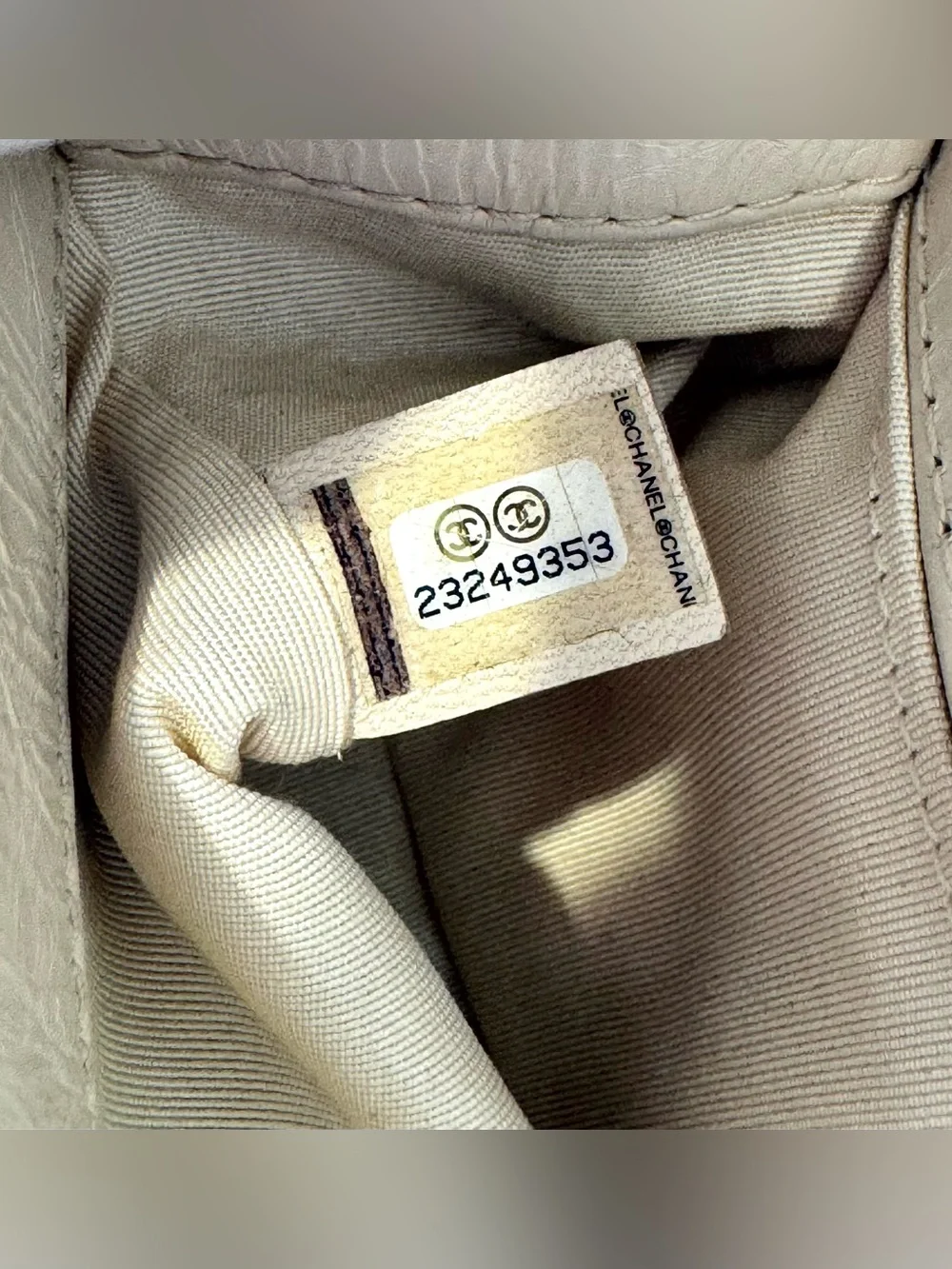 Chanel Small Chain Around Boy Bag W Cream Quilted Aged Calfskin & Gold Hardware